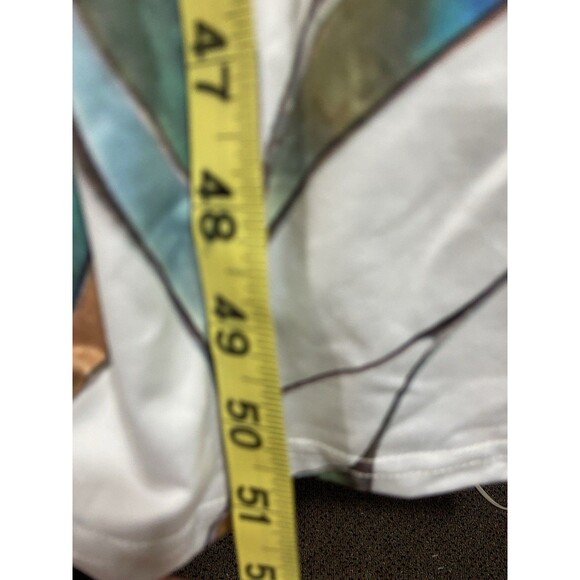 Noracora Maxi Dress Womens Small Cream Geometric Square Neck Cap Sleeve NWOT - Picture 8 of 8